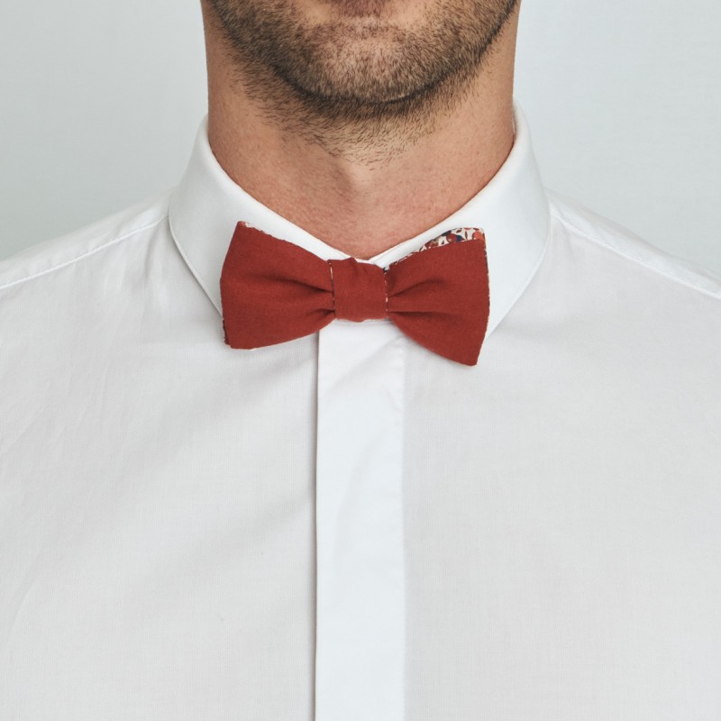 Brick Red Bow Tie - Reverse Liberty Wiltshire Whisky