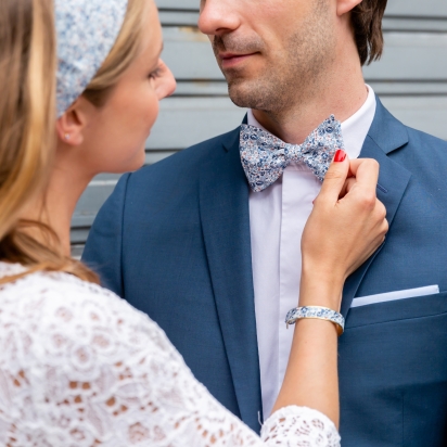 Liberty Light blue Eloise Bow Tie
