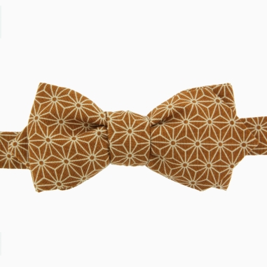 Terracotta Asanoha Japanese bow tie