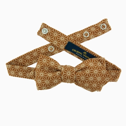 Terracotta Asanoha Japanese Bow Tie