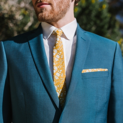 Liberty Mustard Capel Pocket Square