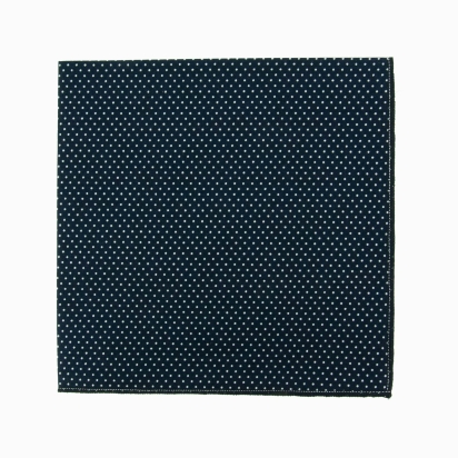 Navy blue with Pin Dots Pocket Square