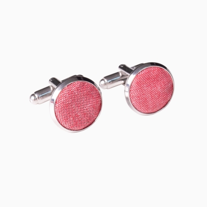 Boutons de manchette Chambray rouge 2