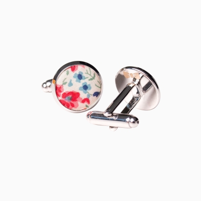 Boutons de manchette Liberty Phoebe corail