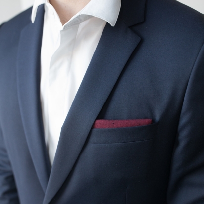 Burgundy Phoenix Japanese Pocket Square 2