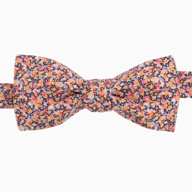 Orange / grey Pepper Liberty bow tie