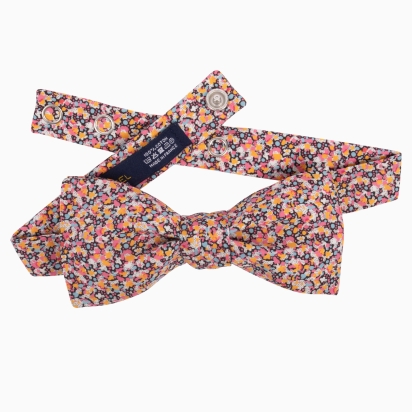 Liberty Orange / grey Pepper Bow Tie