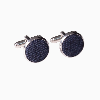 Navy Blue Phoenix Japanese Cufflinks 2