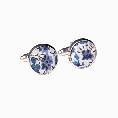 Liberty Navy blue Phoebe Cufflinks 2