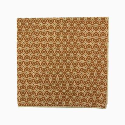 Pochette de costume Japonais Asanoha terracotta