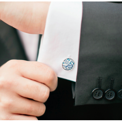 Blue Katie & Millie Liberty Cufflinks 2