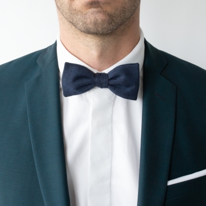 Navy blue Phoenix Japanese Bow Tie 2