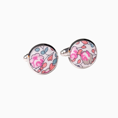 Liberty Powdery Pink Eloise Cufflinks 2