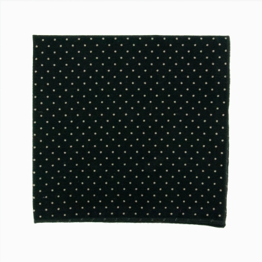 Black Corduroy with dots Japanese pocket square