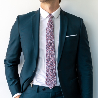 White cotton Pocket Square