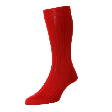 Red Cotton Lisle socks