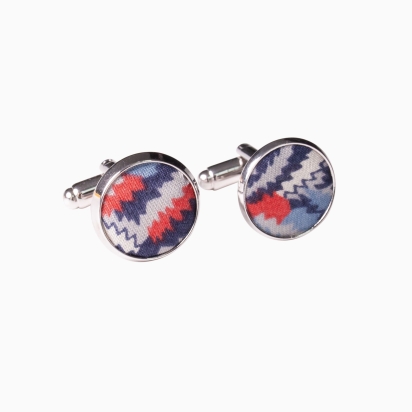 Liberty Navy blue and red Tropico Cufflinks 2