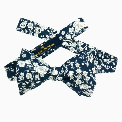Liberty Bloom Navy Blue Bow Tie