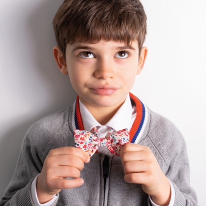 Noeud papillon ENFANT Liberty Phoebe corail 2