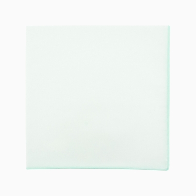 Mint bordered white pocket square