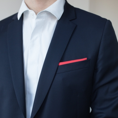 Coral Pocket Square 2