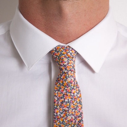 Liberty Orange / grey Pepper Tie 2