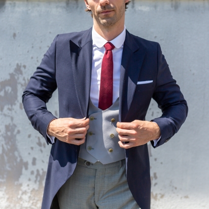 Burgundy Phoenix Japanese Tie 2