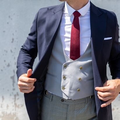 Cravate Japonais Phoenix bordeaux