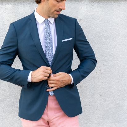 Cravate Liberty Pepper bleu 2