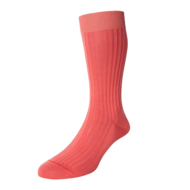 Coral Cotton Lisle socks