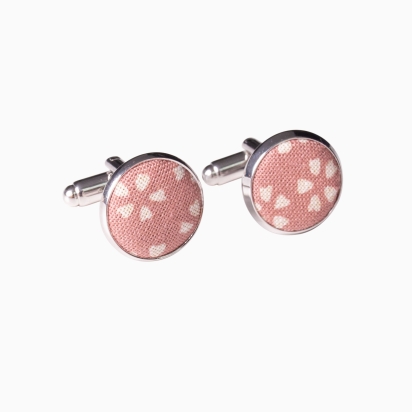 Boutons de manchette Japonais Sagano vieux rose 2