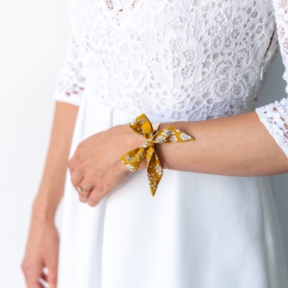 Gold Bracelet Fabric Bow – Choose a...