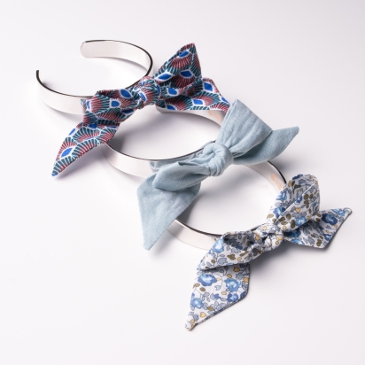 Silver Bracelet Fabric Bow – Choose a...