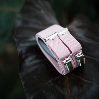 Powdery pink Skinny braces