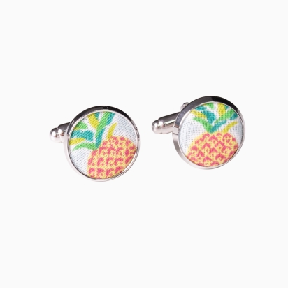 Boutons de manchette Ananas bleu ciel 2
