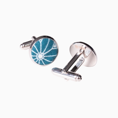 Boutons de manchette Fuji Vert paon