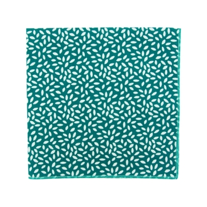 Emerald Green Rice pocket square