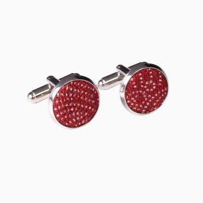 Boutons de manchette Japonais Storm rouge brique 2