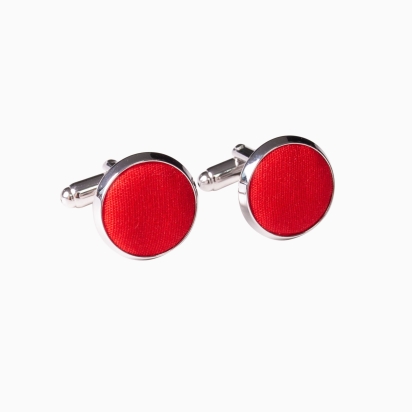 Boutons de manchette rouge tomate 2