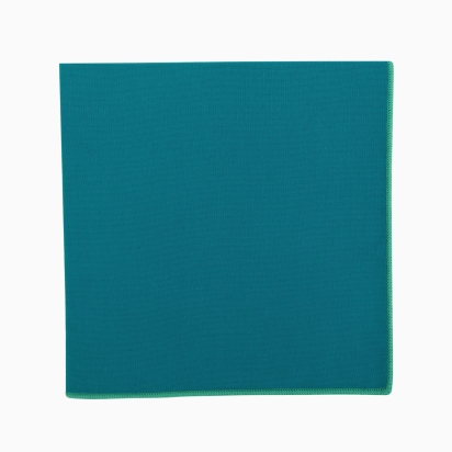 Peacock blue pocket square