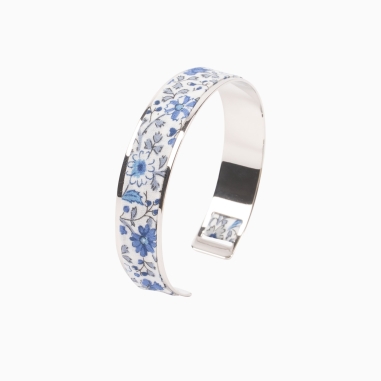 Bracelet laiton argenté - Liberty Camille bleu outremer