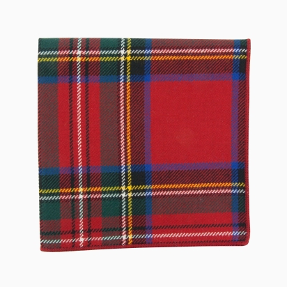 Pochette de costume Tartan Dickson rouge carmin