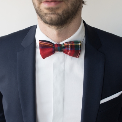 Crimson Dickson Tartan Bow Tie 2