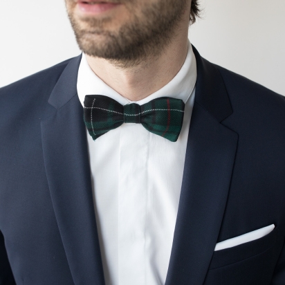 Emerald green MacKenzie Tartan Bow Tie 2