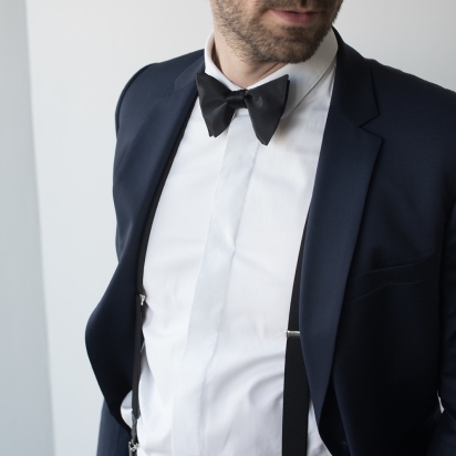 Classic Black Silk Bow Tie 2