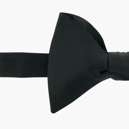 Classic Black Silk Bow Tie