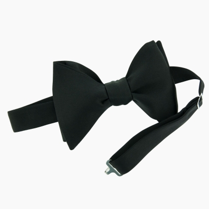 Classic Black Silk Bow Tie