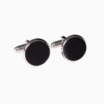 Boutons de manchette Soie noir 2