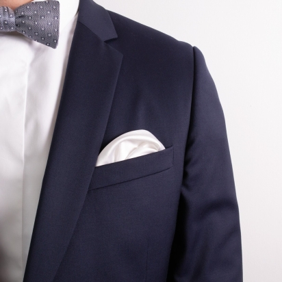 White Silk Pocket Square 2