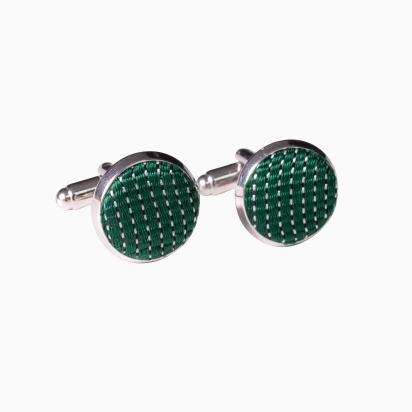 Green Fiorenza Silk cufflinks